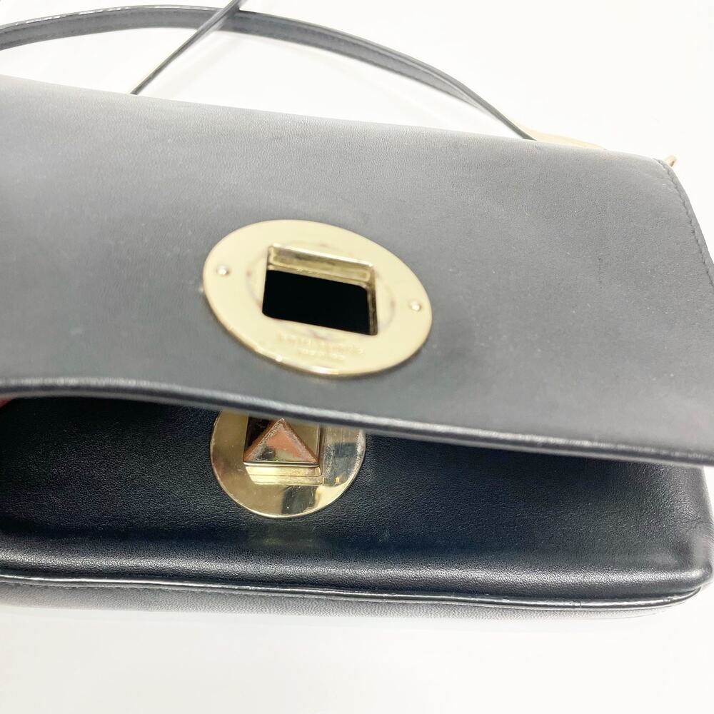 Kate Spade Newbury Lane Sally Crossbody Bag Turn Lock Black Soft Leather - Picture 5 of 7